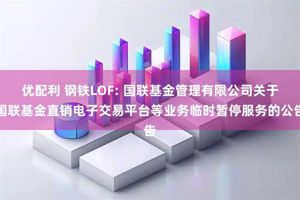 优配利 钢铁LOF: 国联基金管理有限公司关于国联基金直销电子交易平台等业务临时暂停服务的公告