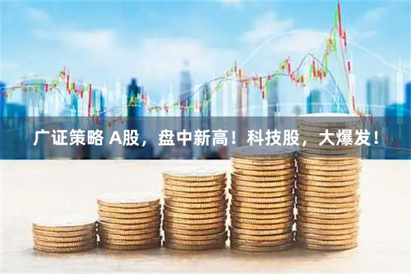 广证策略 A股，盘中新高！科技股，大爆发！
