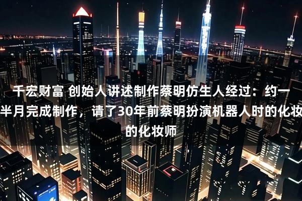 千宏财富 创始人讲述制作蔡明仿生人经过：约一个半月完成制作，请了30年前蔡明扮演机器人时的化妆师